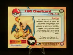 Topps Pokemon series 1 Charizard #6 silver foil embossed flames ~ Unplayed Card - Image 2