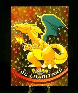 Topps Pokemon series 1 Charizard #6 silver foil embossed flames ~ Unplayed Card - Image 3