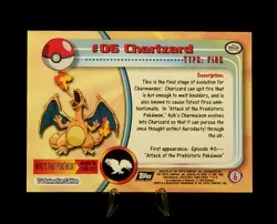 Topps Pokemon series 1 Charizard #6 silver foil embossed flames ~ Unplayed Card - Image 4