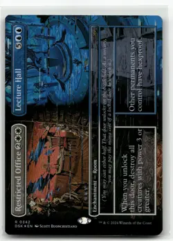 Restricted Office // Lecture Hall (Borderless) 342 Foil MTG Duskmourn Magic - Image 1
