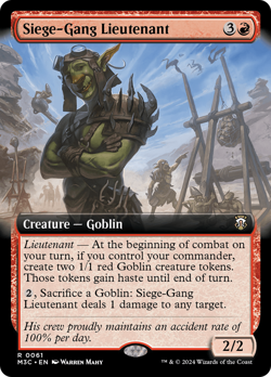 Siege-Gang Lieutenant (Extended Art) [Modern Horizons 3 Commander] - Image 1