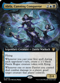 Alela, Cunning Conqueror (Extended Art) [Wilds of Eldraine Commander] - Image 1
