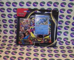 Pokemon TCG Mega Evolution Three Booster Blister Pack Golduck Promo New Sealed - Image 1