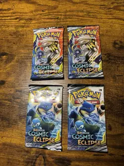 Cosmic Eclipse Booster Packs Lot Of 4 Pokemon Packs | Brand New Factory Sealed - Image 1