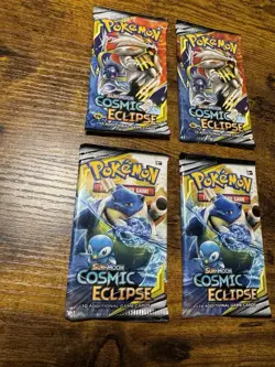 Cosmic Eclipse Booster Packs Lot Of 4 Pokemon Packs | Brand New Factory Sealed - Image 2