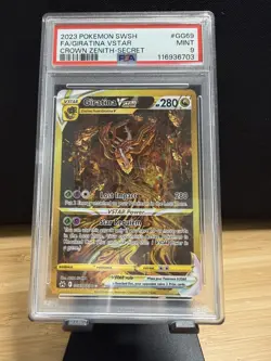 2023 POKEMON SWORD & SHIELD CROWN ZENITH SECRET FULL ART/GIRATINA VSTAR PSA 9 - Image 1