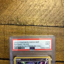 2022 POKEMON SWSH BLACK STAR PROMO #230 RADIANT EEVEE PSA 9 - Image 2