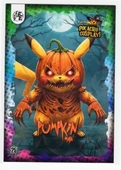 POKEMON PIKACHU COSPLAY - THE PUMPKIN MAN #25 * STAR HOLO - Image 1