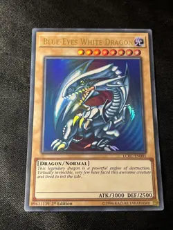YUGIOH! Blue-Eyes White Dragon LCKC-EN001 Ultra Rare 1st Edition NM SDK ART - Image 1