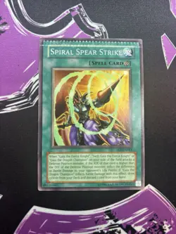 Yugioh Spiral Spear Strike FET-EN043 Rare Unlimited NM CRIMP ERROR - Image 1