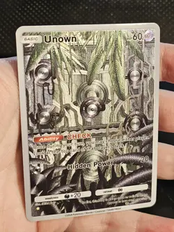 Unown 78/96 Pokemon TCG Pocket Triumphant Light Custom Textured Fanart Card - Image 2