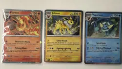 Prismatic Evolutions Poster Collection Promo Cards (Flareon, Vaporeon, Jolteon) - Image 1