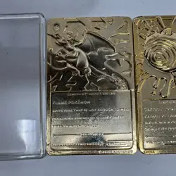 Gold Charizard & Poliwhirl Burger King Pokemon Promo 23K Metal Plated Card - Image 5