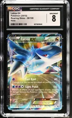 CGC 8.5 Latios EX 2015 Roaring Skies 58/108 Holo Pokemon Card - Image 1