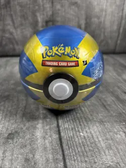 Pokemon TCG Quick Ball Tin Sealed 3 Booster Packs & Coin 2023 Trading Card Game - Image 1