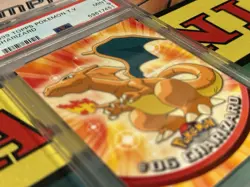 1999 TOPPS POKEMON TV #6 CHARIZARD PSA 9 Graded Slab Black Topps Logo Vintage - Image 4