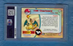 POKEMON 1999 TOPPS POKEMON TV #6 CHARIZARD PSA 9 NEW SLAB TOUGH ! ! - Image 2