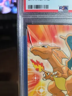 Topps Charizard #06 Pokemon TV Animation Green Logo PSA 9 - Image 3