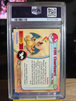 Topps Charizard #06 Pokemon TV Animation Green Logo PSA 9 - Image 4