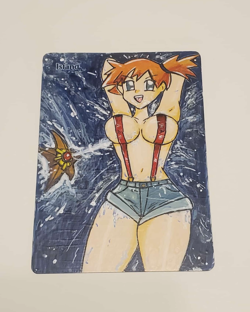 Hand Painted Altered Art - Island - Misty - Pokemon - MTG - TCG - Image 1