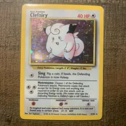 CLEFAIRY 1999 POKEMON BASE SET RARE HOLO 5/102 - Image 1