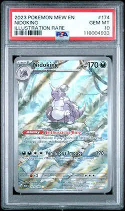 2023 POKEMON MEW EN-151 ILLUSTRATION RARE #174 NIDOKING PSA 10 - Image 1