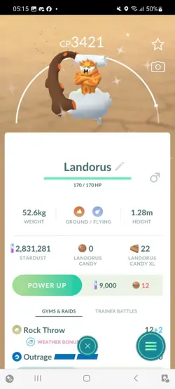 Pokemon Go Legendary Landorus (High CP) - Image 1