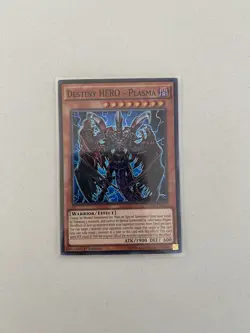 Yugioh Destiny HERO - Plasma DESO-EN012 Super Rare 1st Edition NM - Image 1
