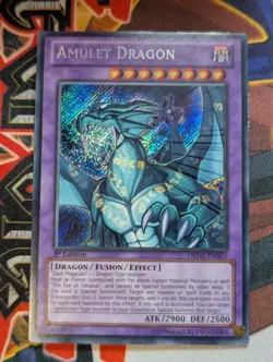 Yugioh Amulet Dragon DRLG EN003 Secret Rare - LP - Image 1