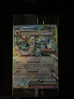 Pokemon Vaporeon EX Holo TCG S&V Prismatic Evolutions Promo Card 023/131 Sealed - Image 1
