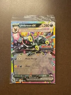 Pokemon Prismatic Evolutions Umbreon SEALED Stamped Promo 060/131 + 9 EX Cards - Image 1