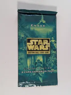 1999 Star Wars CCG Decipher Limited Edition 9 Card Endor Expansion Booster Pack - Image 1