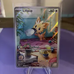 Pokemon TCG White Flare Lillipup 154/086 Illustration Rare Card NM - Image 1