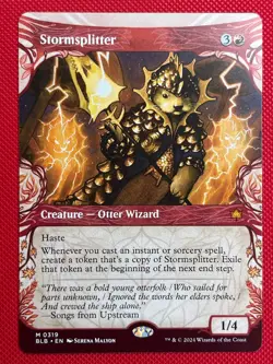 MTG 1X Stormsplitter X1 (Showcase) Bloomburrow Magic - NM/MT - Image 1