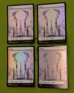 MTG 4 x * FOIL FULL ART * Phyrexia: All will be One PLAINS #262 NM - Image 2