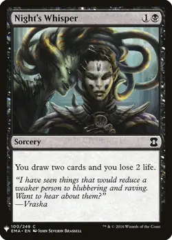 Night's Whisper Light Play, English Magic the Gathering MTG Mystery Booster - Image 1