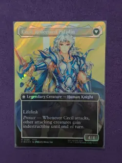 MTG Cecil, Dark Knight (Borderless) (Surge Foil) Final Fantasy FIN - Image 3