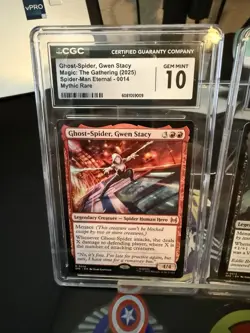 MTG Spider-Man Gwen Stacy Eddie Brock Miles Morales Mythic Rare CGC 10 Gem Mint - Image 2