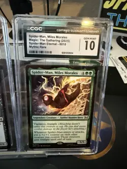 MTG Spider-Man Gwen Stacy Eddie Brock Miles Morales Mythic Rare CGC 10 Gem Mint - Image 4