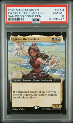 2025 MTG PROMOS SAN DIEGO COMIC CON 2025 #0003 KATARA, THE FEARLESS PSA 8 - Image 1