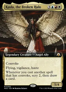 1 x Kasla, the Broken Halo - Foil - Extended Art - Commander: March of the Machi - Image 1