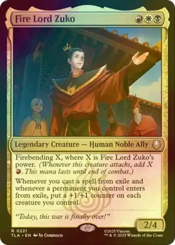 1 x Fire Lord Zuko - Foil - Avatar: The Last Airbender 0221 NM x1 - Image 1