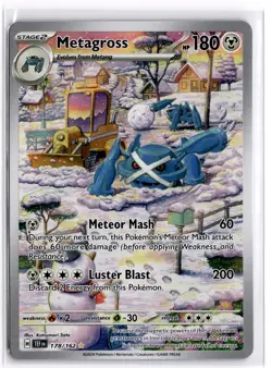Pokemon TCG Metagross 178/162 Sv05: Temporal Forces Illustration Rare - Image 1