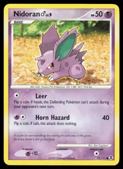 Nidoran 72/111 Common Pokemon Rising Rivals MP - Image 1