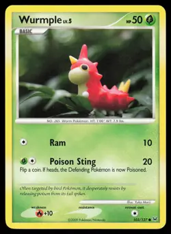 Wurmple 103/127 Common Pokemon Platinum MP - Image 1