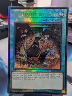YuGiOh! Pre-Preparation of Rites RA01-EN055 Ultimate Rare 1st Ed - Image 1