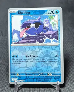 Shellder Common Reverse Holo Water Scarlet & Violet 151 Pokemon TCG Card 090/165 - Image 1