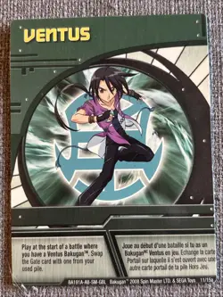 Bakugan: Battle Brawlers|Ventus 🟢 Green Ability Card | 11/15a - Image 3
