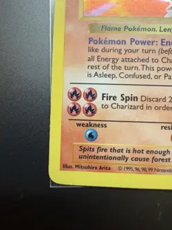 Pokemon TCG Charizard Base Set, Holo Shadowless Rare Card 4/102 - Image 2