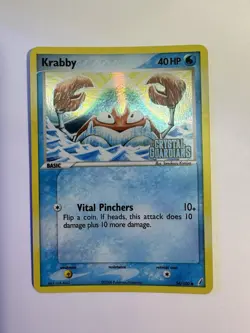 Krabby - 54/100 - Pokemon Crystal Guardians Reverse Holo Card NM - Image 1